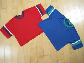 LOT!! early 80s vintage TWO MESH half T SHIRT tee shirts BELLY TOP 