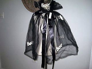 Childs Halloween Black Tulle Cape with Boo and Ghosts NWT One Size by 
