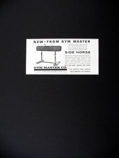 Gym Master Co Side Horse gymnastics equipment 1963 print Ad 