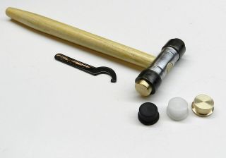 BRASS & NYLON FIBER HAMMER MALLET with DETACHABLE FACES 4oz WITH 3 