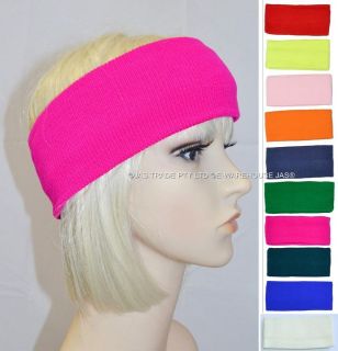   90s Bright Fluro Neon Colour Dance Headband Hairband Ear Muff Warmer