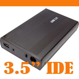 INCH IDE HARD DISK DRIVE BOX EXTERNAL USB 2 ENCLOSURE CASE BLACK