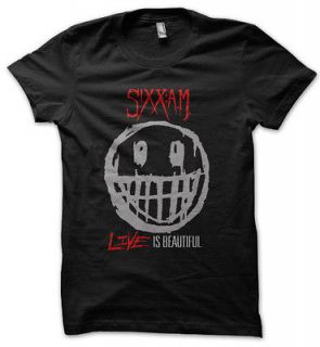 SIXX AM Hard Rock Band Nikki Six Mens T shirt Black