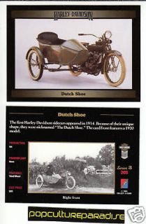 1920 HARLEY DAVIDSON SIDECAR DUTCH SHOE MOTORCYCLE CARD