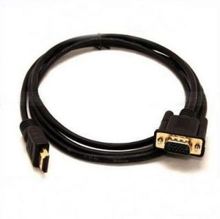   ft 1.8M Gold HDTV HDMI to VGA Male HD15 Adapter Cable For PC TV