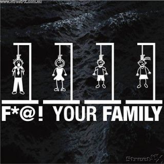   FAMILY Hanging noose Making My Stick Figure Car window sticker decal