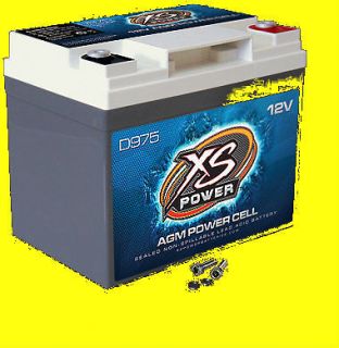 XS Power Deep Cycle 12 Volt 12V AGM Power Cell Battery D975 Brand New 