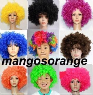 Afro Curly Clown Party 70s Disco Wig Wigs in 14 Colours