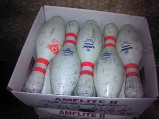 BOX OF 10 USED BOWLING PINS SHOOTING TARGETS PRACTICE CRAFTING ARTS
