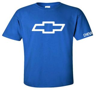 CHEVROLET Front & Sleeve White Logo T   Shirt sizes S   5XL available