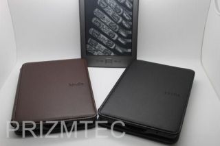   Genuine Leather Case Cover with Light for  Kindle Touch 3G