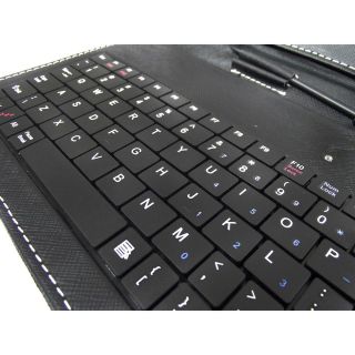   keyboard Leather Case Cover Android Tablet PC EPAD Notebook BLACK UK