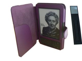   LEATHER CASE COVER WITH SLIM LED LIGHT FOR  KINDLE KEYBOARD 3 3G