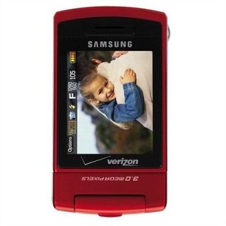 Verizon Samsung SCH U900 Flipshot Red 3G MP3 Cell Phone Used Fair