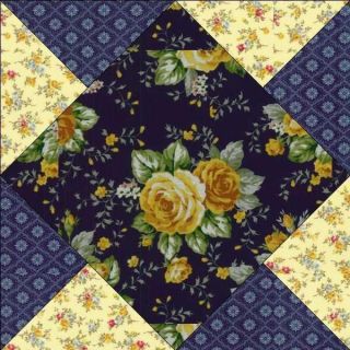 RJR Tyler Rose Parade Blue Yellow Green Floral Pre cut Quilt Fabric 