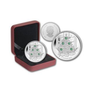   Dollars 2011 Christmas Tree Proof Silver Coin with Swarovski crystals