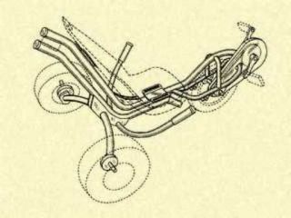 Three Wheel Recumbent Bicycle Bike Trike US Patent_S191