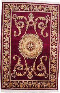   6x9 Red Indo Nepal Tibetan Hand Knotted Area Rug Rugs Carpet