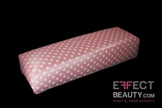 Pink White Dots Manicure Table Arm Rest   Fast Delivery