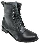   WOMENS/LADIES ANKLE LACE UP ZIP ARMY COMBAT MILITARY SHOES BOOTS 3 8