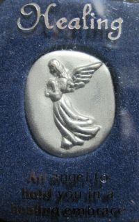   Berrie Pewter Guardian Savior Angel in my Pocket Healing Token Coin