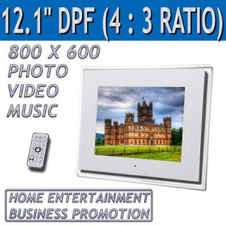 12.1 TFT LCD Digital Photo Frame Remote Picture Video MP3 MPEG Music 