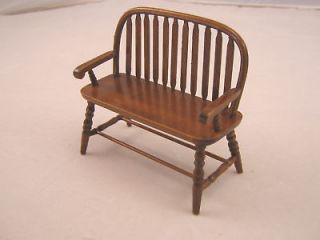 Colonial Windsor Bench dollhouse furniture wooden T6845
