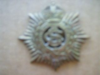 WW1 Anzac New Zealand Army Service Corp NZASC Metal Cap Hat Badge 