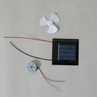 2V mini Solar Panel + Low Currency Motor + Fan