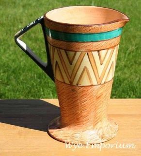 Striking art deco handpainted H & K Tunstall Persian large jug vase 