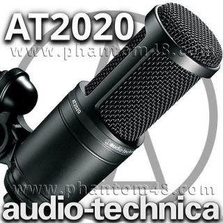 Audio Technica AT2020 AT 2020 Studio Recording Cardioid Condenser 