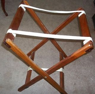   Luggage Stand Folding Stand Luggage Wood & Canvas Luggage Stand Rack