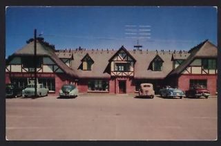 Paaske Building Solvang California CA cars autos postcard