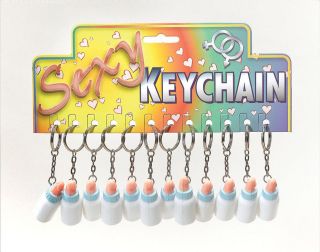 Mini Dicky/Willy Baby Milk Bottle Keyring/Keychain Funny Gift Stocking 