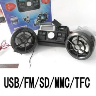 Motorcycle Motorbike Audio System  Stereo Speaker USB/FM/SD/MMC/TFC 