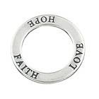 Jewelry Making Sterling 925 Silver Love Hope Faith Charm Pendant 