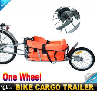 New Foldable One Wheel Steel Bike Bicycle Cargo Trailer Carrier Garden 