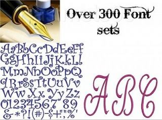   Font Sets Embroidery Machine Pattern PES Designs Brother Baby Lock