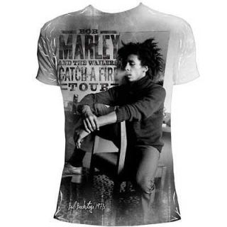 New Licensed Bob Marley 1973 Backstage Sublimated Adult T Shirt S M L 