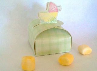 10 FAVOR Candy BOXES Baby Shower party supplies boy or girl ducky 