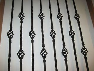 SINGLE OR DOUBLE BASKET BALUSTERS SMOOTH BLACK SHOE INCLUDED