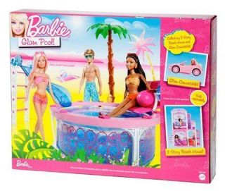 Mattel Barbie Doll Dream House Glam Vacation Beach Pool NEW NIB