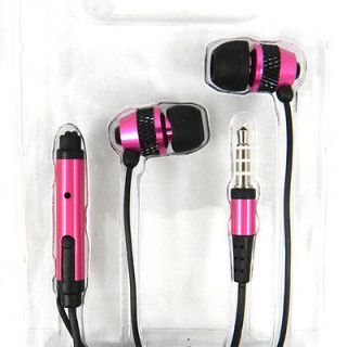 EXTRA BASS 3.5 MM STERO HEADSET W/ MIC FOR SAMSUNG PHONES PINK BLACK 