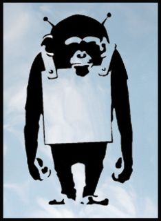 Banksy Sandwhich Board Monkey Reusable Graffiti Mylar Art Stencil