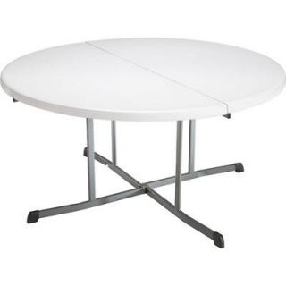 Lifetime 60 Fold in Half Indoor Outdoor Round Table White 25402