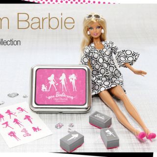 Rubber Stamps   DIY Tin Box Set   Fashion Barbie Doll   Poodle Dog