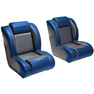 DeckMate Two Piece Bass Boat Bucket Bench Seats Set / Pair   Charcoal 