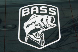 BASS Fishing Decal   Reel Pro Hobby Auto Car Truck Boat Vinyl Window 