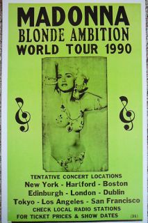MADONNA very rare Blond Ambition Japan Tour 1990 flyer  B5 size