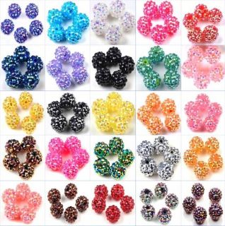  Lots Basketball Wives Earring Spacer Craft Rhinestone Resin beads Free